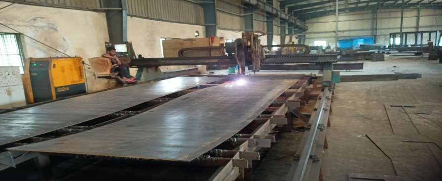 CNC Plasma Cutting Machine in Steel Fabrication Services